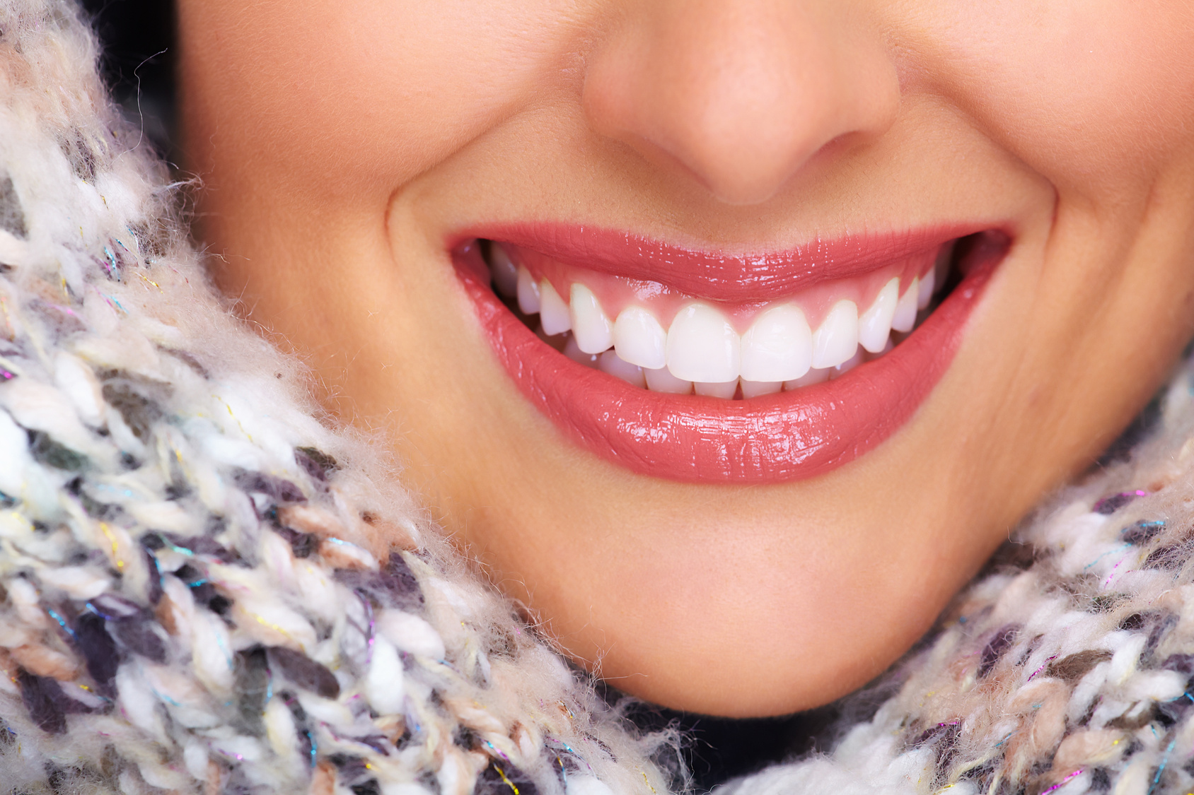 Beautiful woman smile.