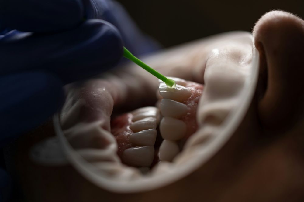 a patient is getting dental crown